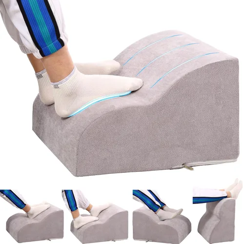 Vista 13 de Reposapiés para debajo del escritorio en el trabajo. Taburete de tres niveles multifuncional, con reposapiés lavable. para debajo del escritorio