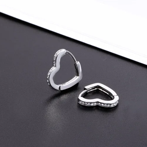 Vista 6 de ALEXCRAFT Juego de aretes de aro pequeños de oro para mujer, juego de aretes de oro pavé de diamantes con poste de plata de ley