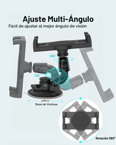 Vista 6 de Soporte para tablet de automóvil, soporte resistente para tablet