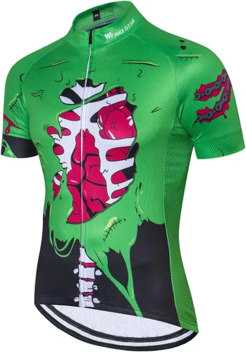 Vista 170 de Weimostar Hombre Ciclismo Jersey Manga Corta Bicicleta Ropa Multicolor Diamante
