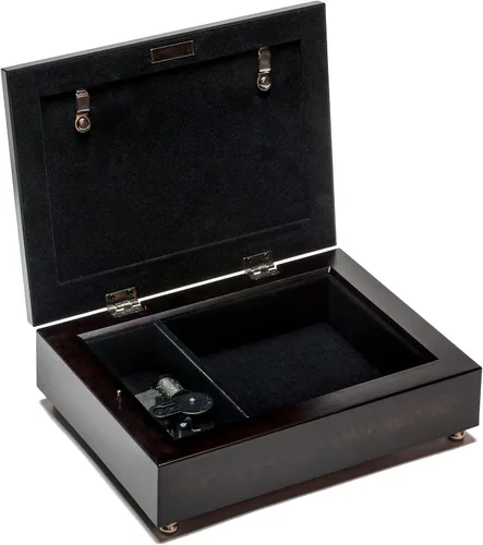 Vista 2 de Cottage Garden Many Women Do Noble Things Burlwood Jewelry - Caja de música que reproduce una gracia increíble