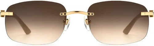 Vista 4 de HEPIDEM Lentes de sol 100% Really Buffalo Horn para hombre, lentes de sol cuadrados sin montura
