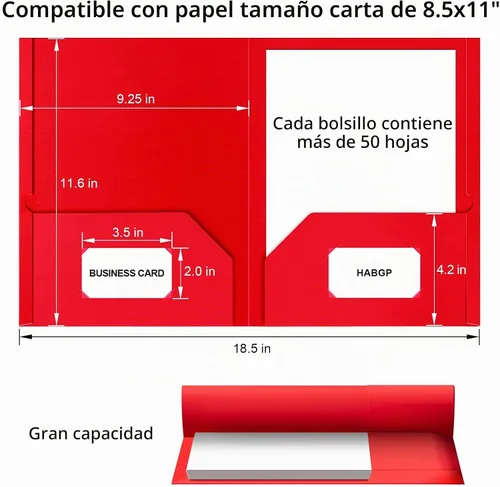 Vista 4 de 5 carpetas de archivos con bolsillos, carpetas de archivos de color papel para documentos