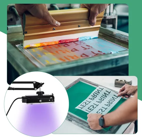 Vista 7 de Kit de unidad de exposición LED de 50 W, unidad de exposición de impresión de pantalla de luz UV con soporte ajustable retráctil para impresión