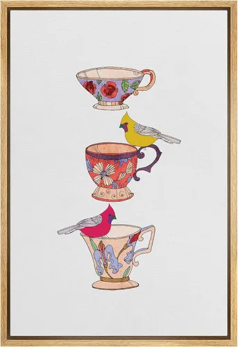 Vista 28 de SIGNWIN Lienzo enmarcado para pared, arte ornamental de neón fino, tazas de té, comida y bebida, ilustraciones culturales, arte moderno, elegante