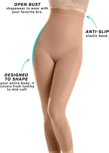 Vista 3 de Body para levantamiento de glúteos y control de abdomen para mujer