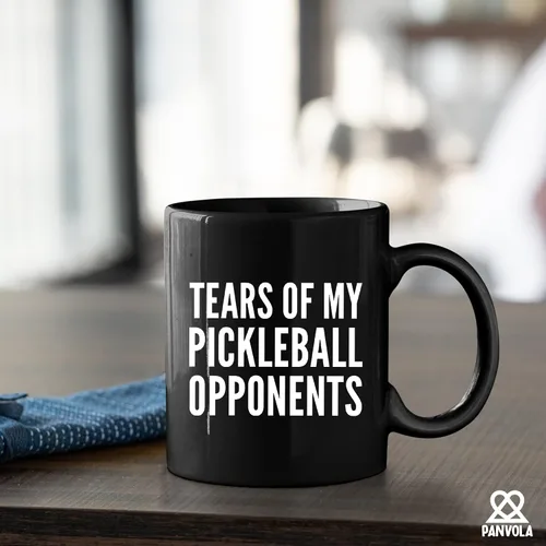 Vista 6 de Panvola Tears of My Pickleball Opponents - Taza de cerámica para café, regalo para jugador deportivo, abuelo, abuela, marido, esposa, mamá, papá