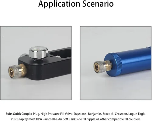 Vista 4 de Adaptador universal de enchufe de desconexión rápida de rosca macho BSPP de 1/8 pulgadas, hembra de desconexión rápida a 1/8 pulgadas BSPP macho