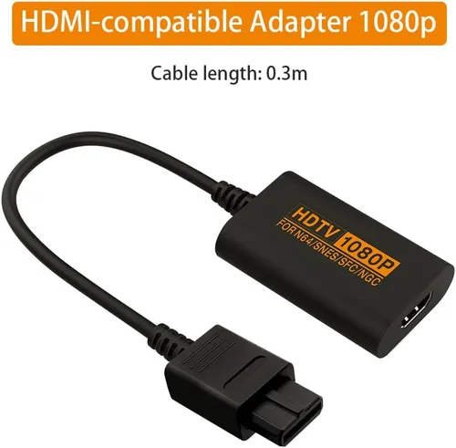 Vista 5 de Kahool Cable convertidor HDMI compatible con Nintendo 64 Gamecube SNES PALNTSC 1080P