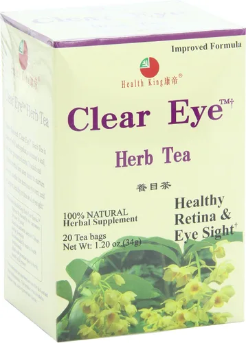 Vista 6 de Health King Té de hierbas Clear Eye, bolsitas de té, caja de 20 unidades (paquete de 4)