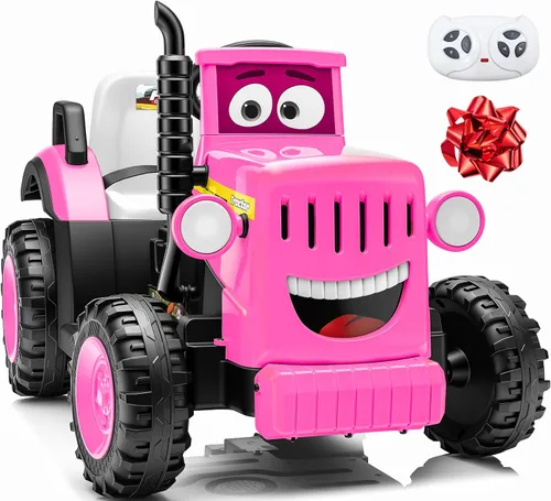 Vista 10 de Tractor de paseo para niños de 24 V con caja de carga grande para Azul