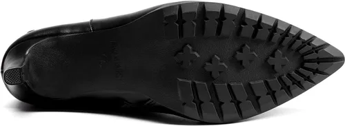 Vista 6 de DREAM PAIRS Botas de media pantorrilla para mujer, tacones altos, puntera puntiaguda, con cremallera, botas elegantes a la moda