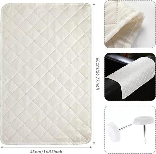 Vista 2 de Panelee Funda para reposacabezas para silla reclinable, 2 piezas, protector de reposacabezas reclinable, funda de sofá reclinable, protector
