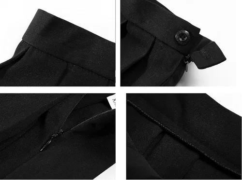 Vista 5 de Faldas plisadas a cuadros de cintura alta para mujeres y niñas, talla grande, uniforme escolar, mini disfraces de cosplay
