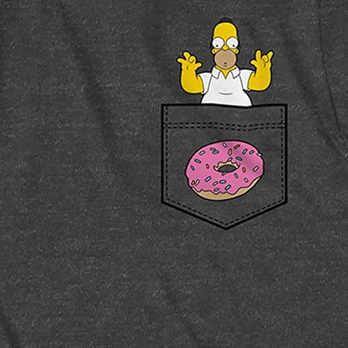 Vista 2 de The Simpsons Camiseta con logotipo de Krusty The Clown para hombre con logotipo de Krusty Burger