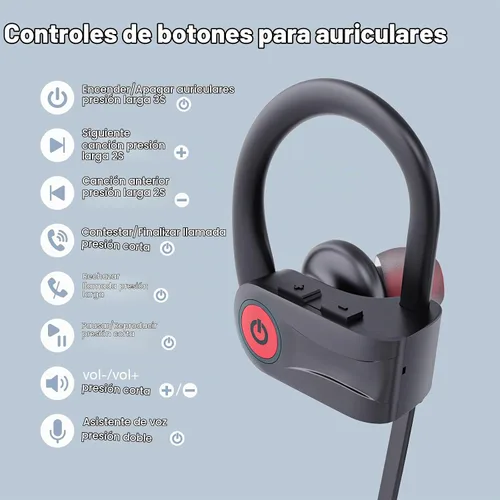 Vista 6 de Boean Bluetooth Headphones, Wireless Headphones with AI Music Generation Negro