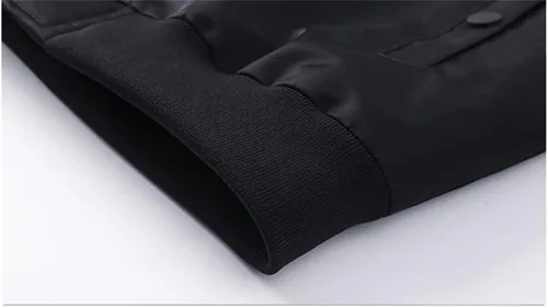 Vista 3 de Abrigos de bombardero de vuelo softshell para hombre, para primavera, otoño, para negocios, golf, Varsity chaquetas