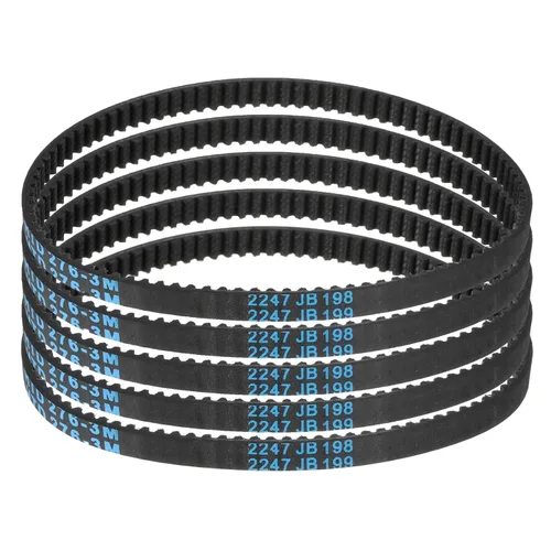Vista 55 de uxcell 5 piezas HTD-3M Correa de distribución de goma 48 dientes, 144 mm de paso, 6 mm de ancho x 2,4 mm de altura, Correa de polea de distribución