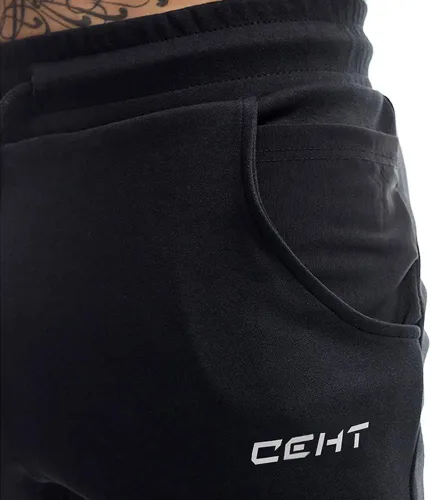 Vista 4 de Wangdo Pantalones deportivos ajustados para hombre, pantalones deportivos cónicos para entrenamiento, pantalones deportivos casuales para correr