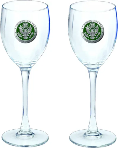 Vista 32 de Heritage Pewter Copas de vidrio de Arkansas, juego de 2, copas de vino de copa de 12 onzas, vidrio de peltre elaborado por expertos