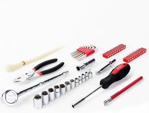 Vista 10 de Apollo Tools DT9774 - Juego de 56 herramientas compactas SAE en estuche con cremallera, juego de herramientas mecánicas pequeñas para emergencias