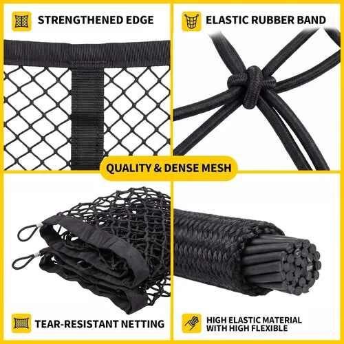 Vista 2 de Truck Cargo & Tailgate Net Set for 2013-2026 Silverado Sierra 1500-3500HD