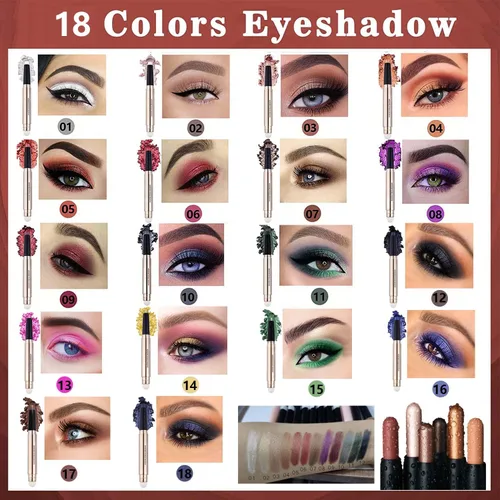 Vista 6 de Juego de sellos de sombra de ojos en barra y alas en crema, regalo del día de la madre, lápiz de sombra de ojos rosa nude, lápiz de sombra de ojos