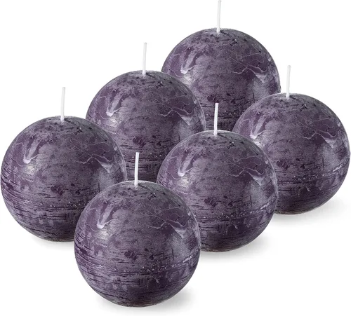 Vista 10 de SPAAS - Velas redondas blancas rústicas, velas de bola blanca de 3 pulgadas, uso como velas decorativas para bodas, celebraciones, vacaciones