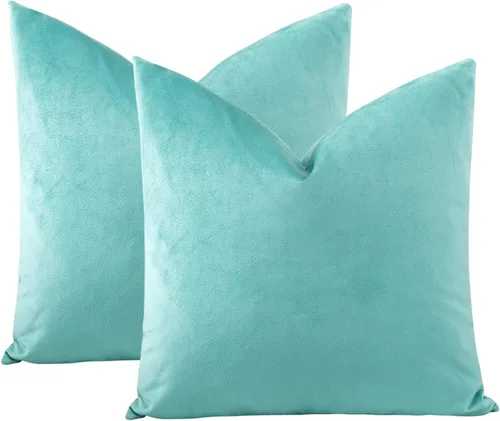 Vista 6 de OTOSTAR - Fundas de almohada decorativas de 16 x 16 pulgadas, fundas de cojín de terciopelo suave, fundas cuadradas para sofá, cama, sofá del hogar
