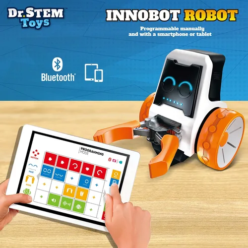 Vista 3 de Dr. STEM Toys Innobot - Robot de codificación Kit de ciencia robótica para niños de 8 años en adelante Compatible con Bluetooth, fácil