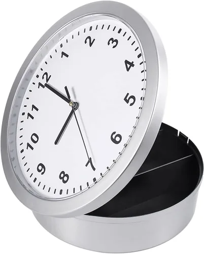 Vista 2 de Reloj-, oculto reloj de pared secreto- caja de contenedores para efectivo, joyas, objetos de valor, almacenamiento de efectivo Defult