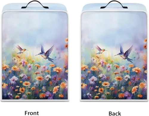 Vista 186 de Funda para cafetera, poliéster, azul, se adapta a la mayoría de máquinas de café estándar, protector resistente al polvo, huellas dactilares Playa