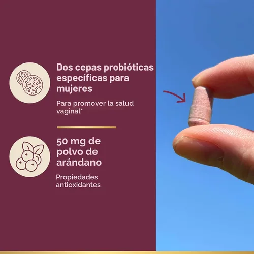 Vista 4 de Nature's Bounty Probióticos para mujeres, probióticos vaginales para equilibrio saludable del pH, 2 mil millones de UFC, cepas clínicamente