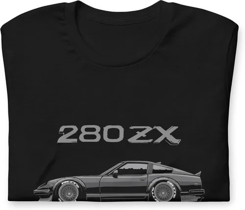 Vista 2 de Retro Datsun 280zx JDM Japanese Tuner Drift Racing Camiseta de manga corta