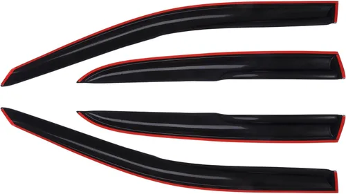 Vista 2 de FINDAUTO Juego de 4 piezas de deflector de ventana para Honda Honda para Accord Humo Oscuro