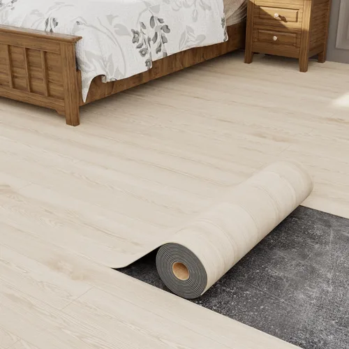 Vista 11 de Oxdigi Rollo de Suelo de Vinilo Despegar y Pegar 23"x 118"/19 Pies Cuadrados, Baldosas de Suelo de Vinilo Autoadhesivo Engrosado Estilo Tablones