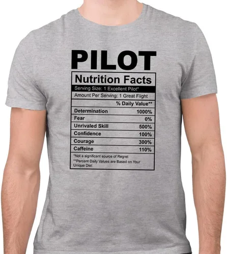 Vista 2 de Pilot Nutrition Facts - Camiseta unisex