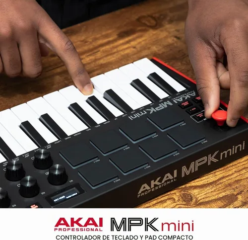 Vista 14 de [Usado] Akai Professional MPK Mini MK3 - Controlador de teclado MIDI USB de 25 teclas con 8 almohadillas de percusión con retroiluminación, 8