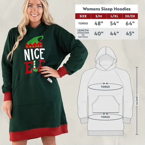 Vista 79 de Lazy One Sudadera con capucha de gran tamaño, ropa de dormir cómoda, vestido de suéter para mujer