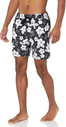 Vista 32 de Amazon Essentials Traje de baño para hombre con forro de malla, bolsillos, cierre de cordón