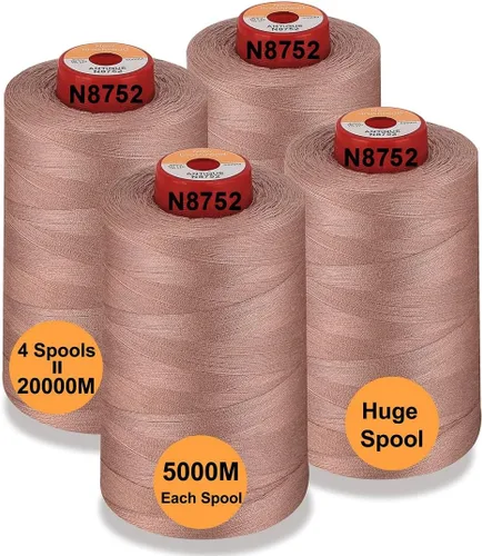 Vista 10 de New brothread - 30 opciones - 2 conos grandes de 5500Y (5000M) cada uno de hilo de poliéster hilado multiusos 40S/2 (Tex27) para serger, overlock