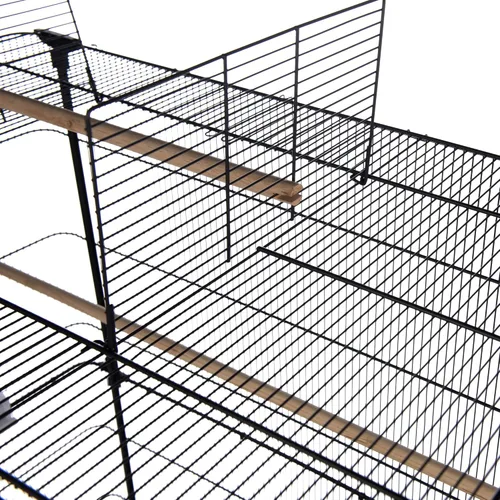 Vista 7 de Prevue Pet Products F085 - Jaula para pájaros de vuelo con soporte, color negro