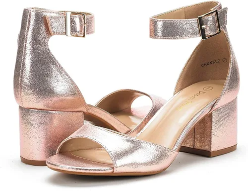 Vista 2 de DREAM PAIRS - Sandalias de tacón grueso y bajo para mujer