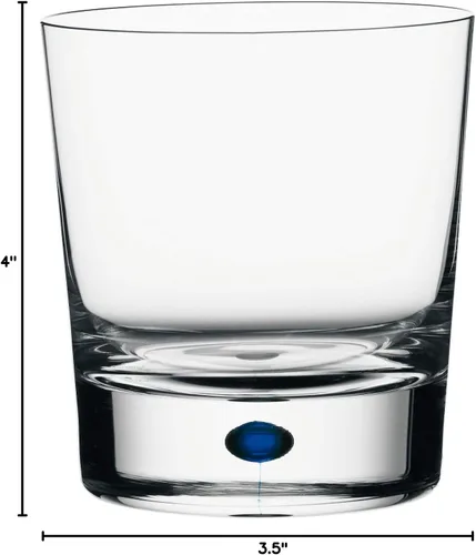 Vista 5 de Orrefors Intermezzo - Vaso doble Old Fashion/On The Rocks, 11 oz, color azul