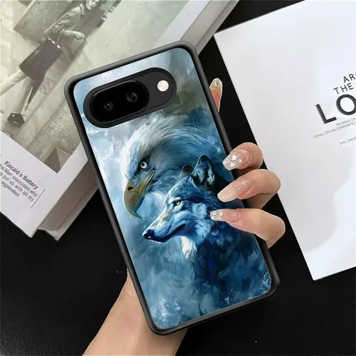 Vista 1028 de Compatible con Google Pixel 4A 5G Mobile Case Creative Acrylic Panel trasero Silicona Protección Grip especialmente diseñado para Google Pixel 4A 5G