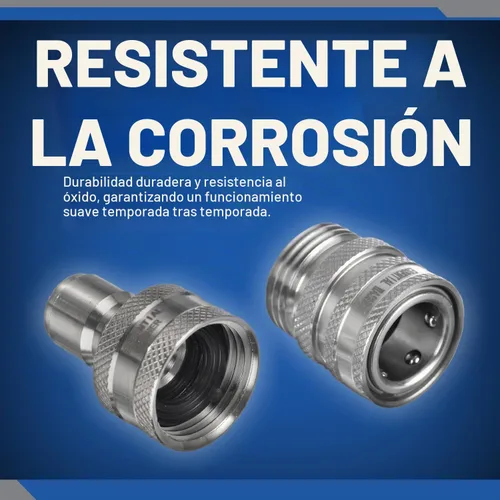 Vista 7 de Essential Washer Accesorios de conexión rápida de manguera de jardín de 3/4 pulgadas de acero inoxidable Diseño de operación con una mano Juego