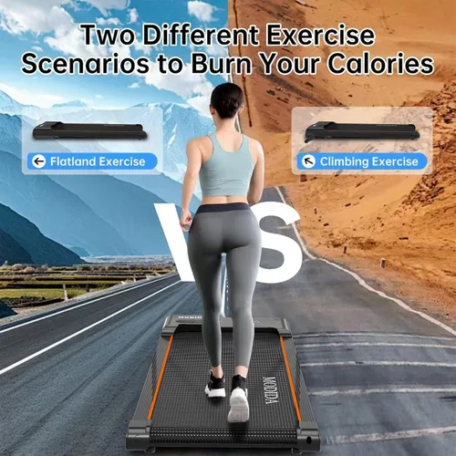 Vista 9 de 3-in-1 Treadmill for Home, Portable Walking Pad with Hand & Running Machine with Remote Control & LED Display, Compact Electric Treadmill for Home &