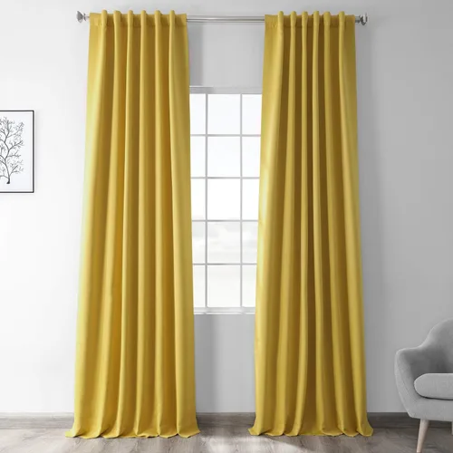 Vista 13 de HPD Half Price Drapes BOCH-171113-84, cortinas sólidas para oscurecer habitación (1 panel), 50 x 84 pulgadas, color beige alabastro