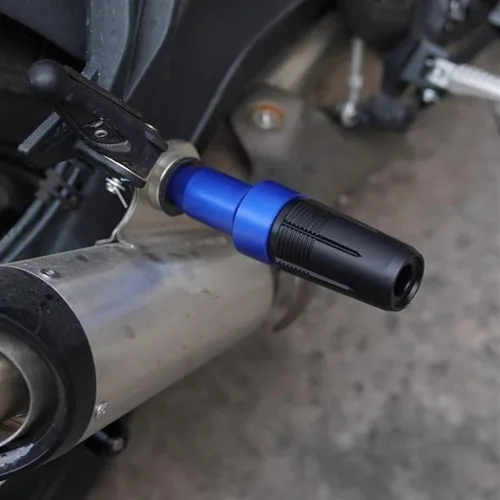 Vista 5 de Accesorios para motocicleta, deslizador de escape, protección contra caídas para Yamaha MT-03 MT25 R3 R25 2012 2021 2022 2023 (color: negro-MT)