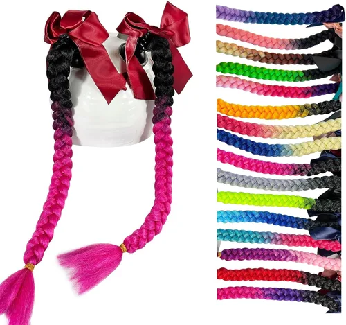 Vista 19 de 2 piezas de coletas para casco de motocicleta, cola de caballo para casco de bicicleta, trenzas para cualquier casco/diseño reutilizable con ventosa